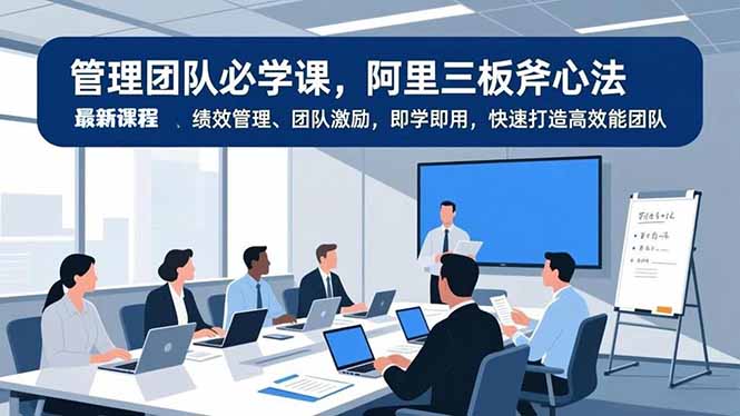 (16929期)管理团队必学课,阿里三板斧心法、绩效管理、团队激励,即学即用,快速打造高效能团队