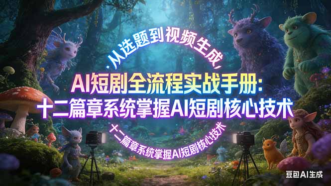 (17620期)AI 短剧全流程实战手册:从选题到视频生成,十二篇章系统掌握 AI 短剧核心技术