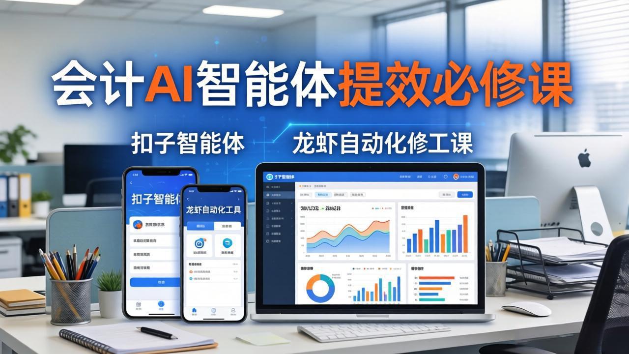 （18151期）财务会计AI智能体提效必修课：扣子智能体+龙虾自动化+报表分析，一站式提升财务工作效率