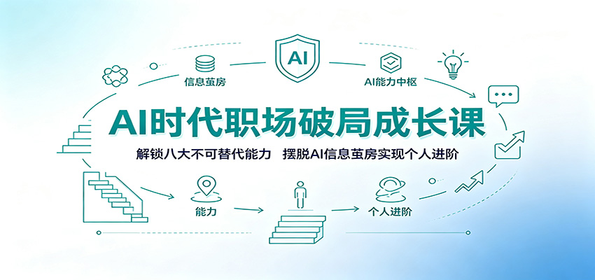 AI时代职场破局成长课:解锁八大不可替代能力,摆脱AI信息茧房实现个人进阶